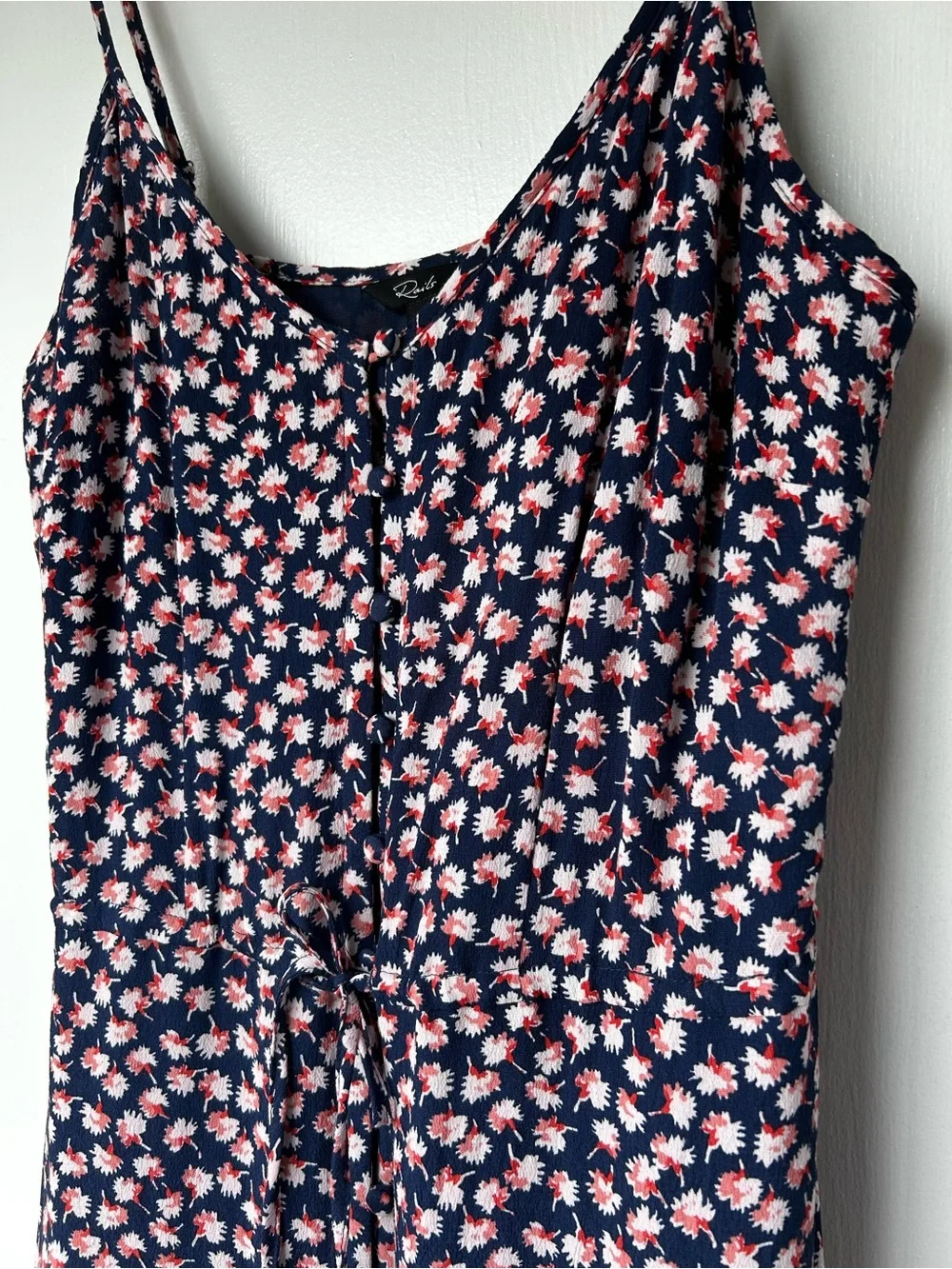 RAILS Navy Floral Slip Maxi Dress with Ruffle Hem